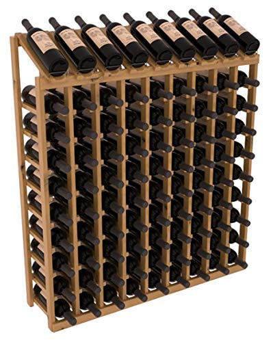 Wine Racks America® Knotty Alder 9 X 10 Display Top Wine Rack. Black Stain