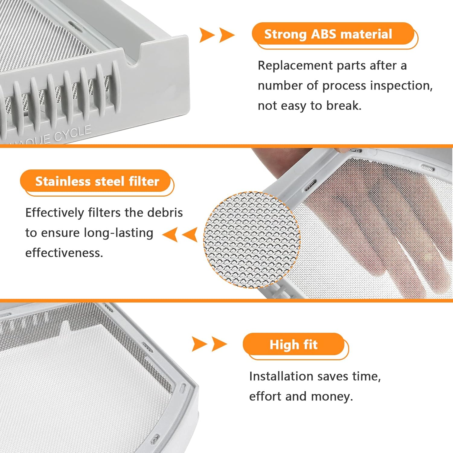 WE03X23881 Dryer Lint Filter Screen- Upgraded Stainless Steel Lint screen - Fit for GE Hotpoint Dryers -WE12M29 WE03X29897 Dryer Drum Drive Belt- Fit for GE Hotpoint Dryers Gtd33eask0ww Gtd42easj2ww
