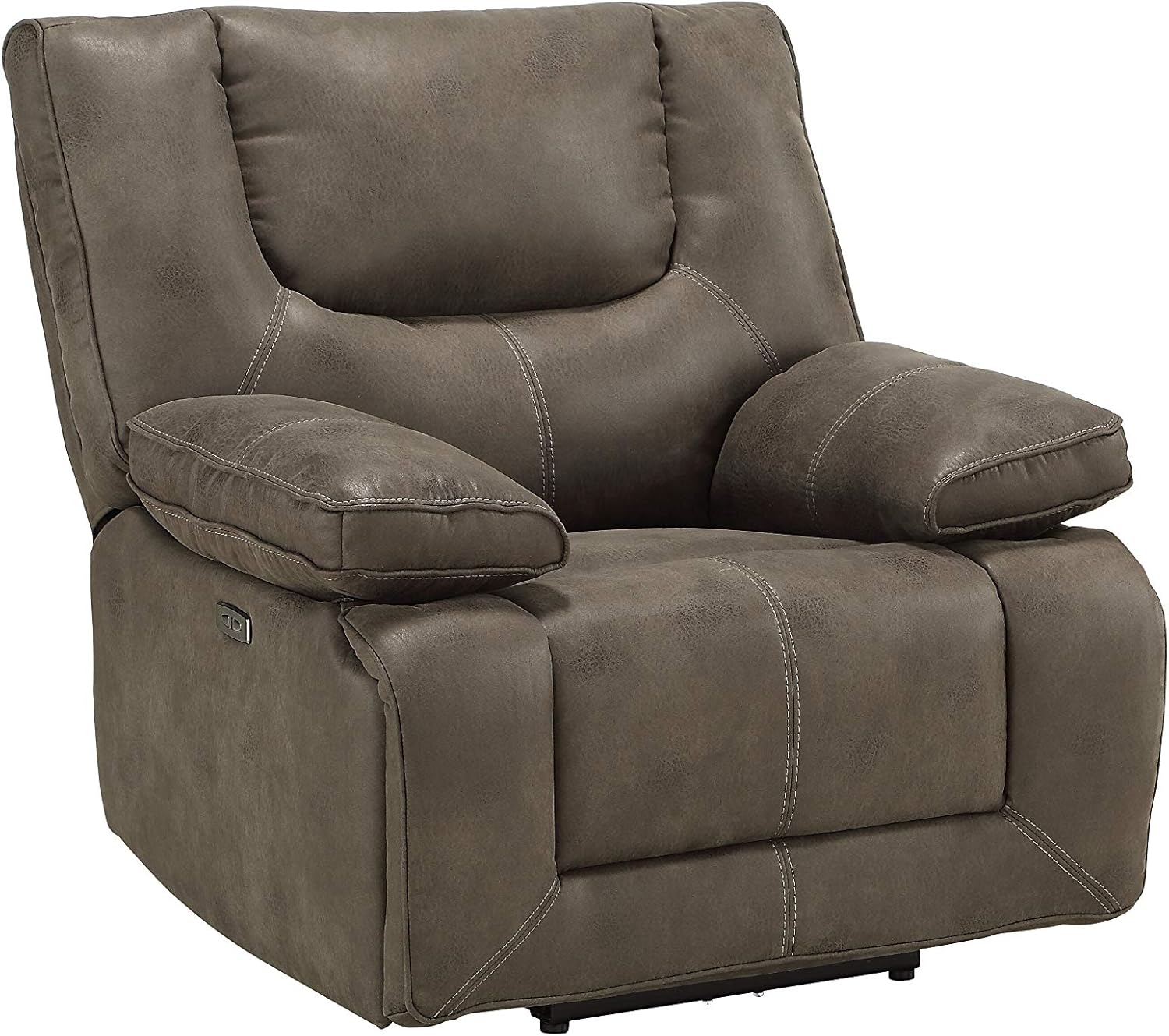 Acme Harumi Recliner (Power Motion) in Gray Fabric
