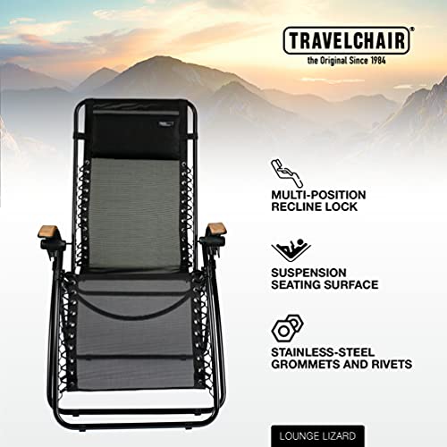 Travel Chair 217922 Chair, Lounge Lizard Silver