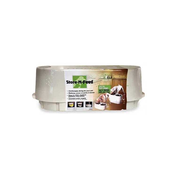 Store-N-Feed Elevated Double-Diner Pet Feeder - Pet Supplies online store