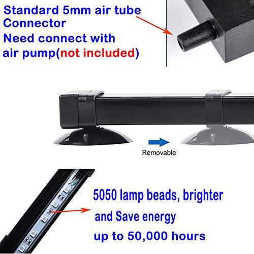 Aquarium air Bubble Light RGB LED Fish Tank Light with 16 Colors 4 Modes - Pet Supplies online store