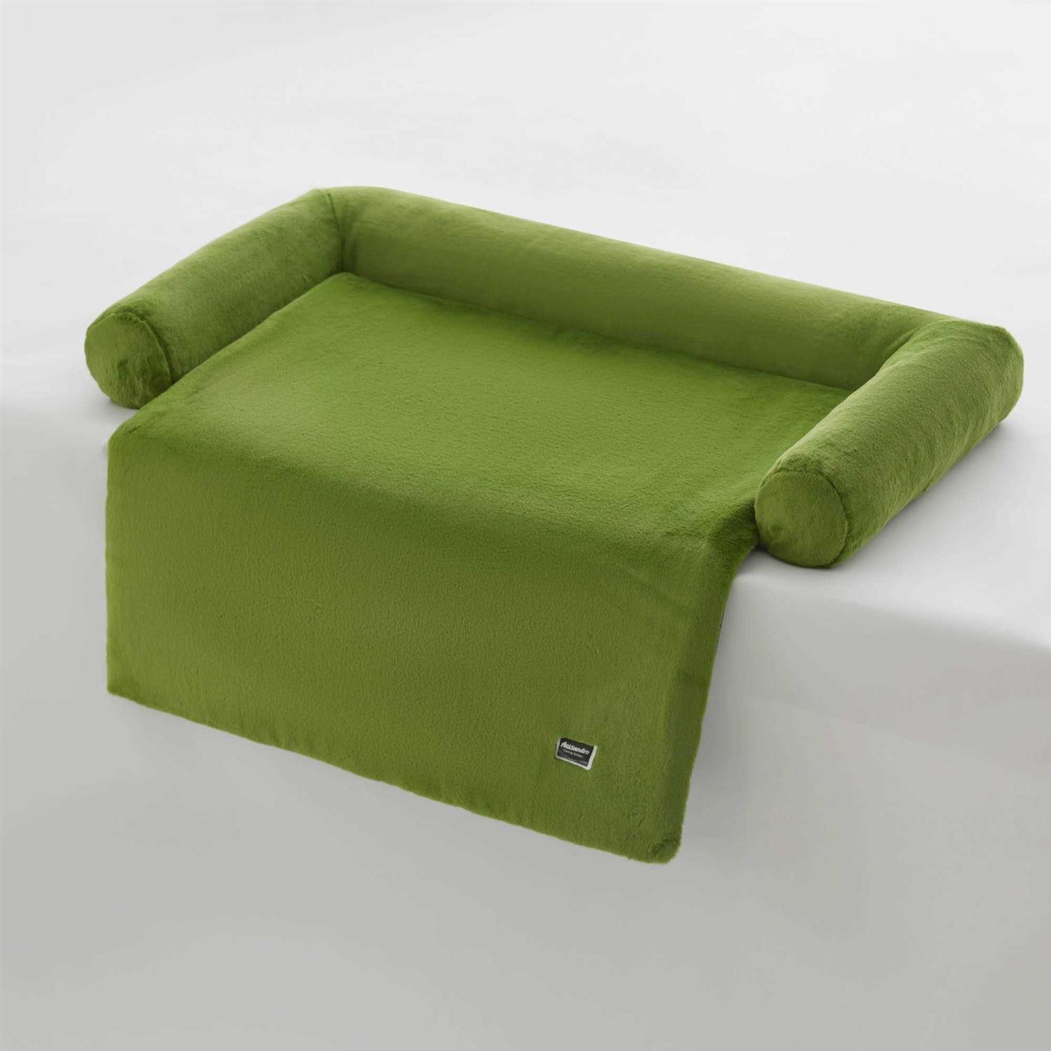 Allisandro Calming Dog Sofa Cover Bed Luxury Faux Fur Pet Couch Protector Bed - Pet Supplies online store