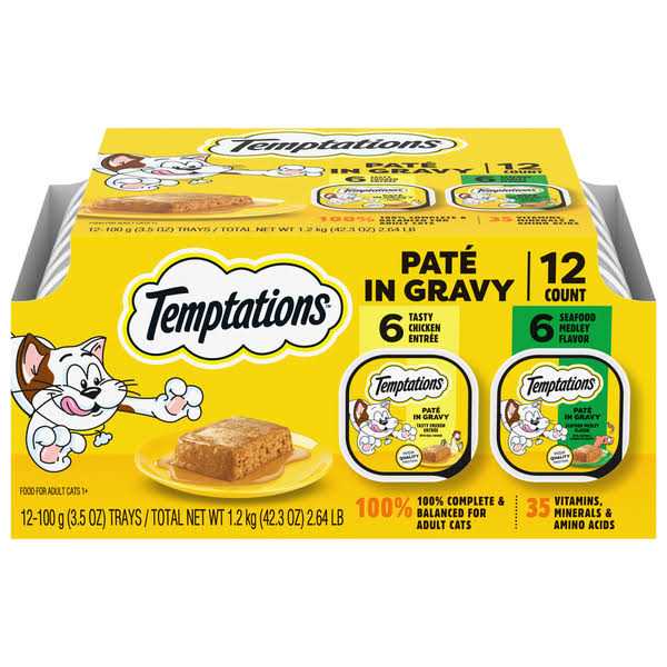 Temptations Pat in Gravy Flavor Wet Cat Food Variety Pack - Pet Supplies online store