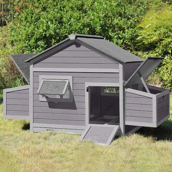 aivituvin Wooden Chicken Hen House for 3-4 Hens AIR59 - Pet Supplies online store