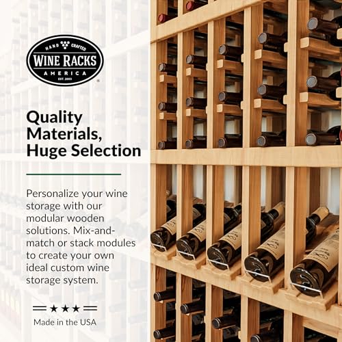 Wine Racks America® Knotty Alder 8 X 8 Display Top Wine Rack. Cherry Stain