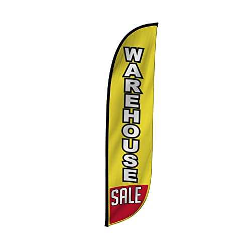 LookOurWay Feather Flag Banner - 12 Feet Tall Advertising Flags for Outside Business and Events Promotion - Swooper Flag Only - Furniture & Mattress Store - Liquidation Sale (10M1200257)