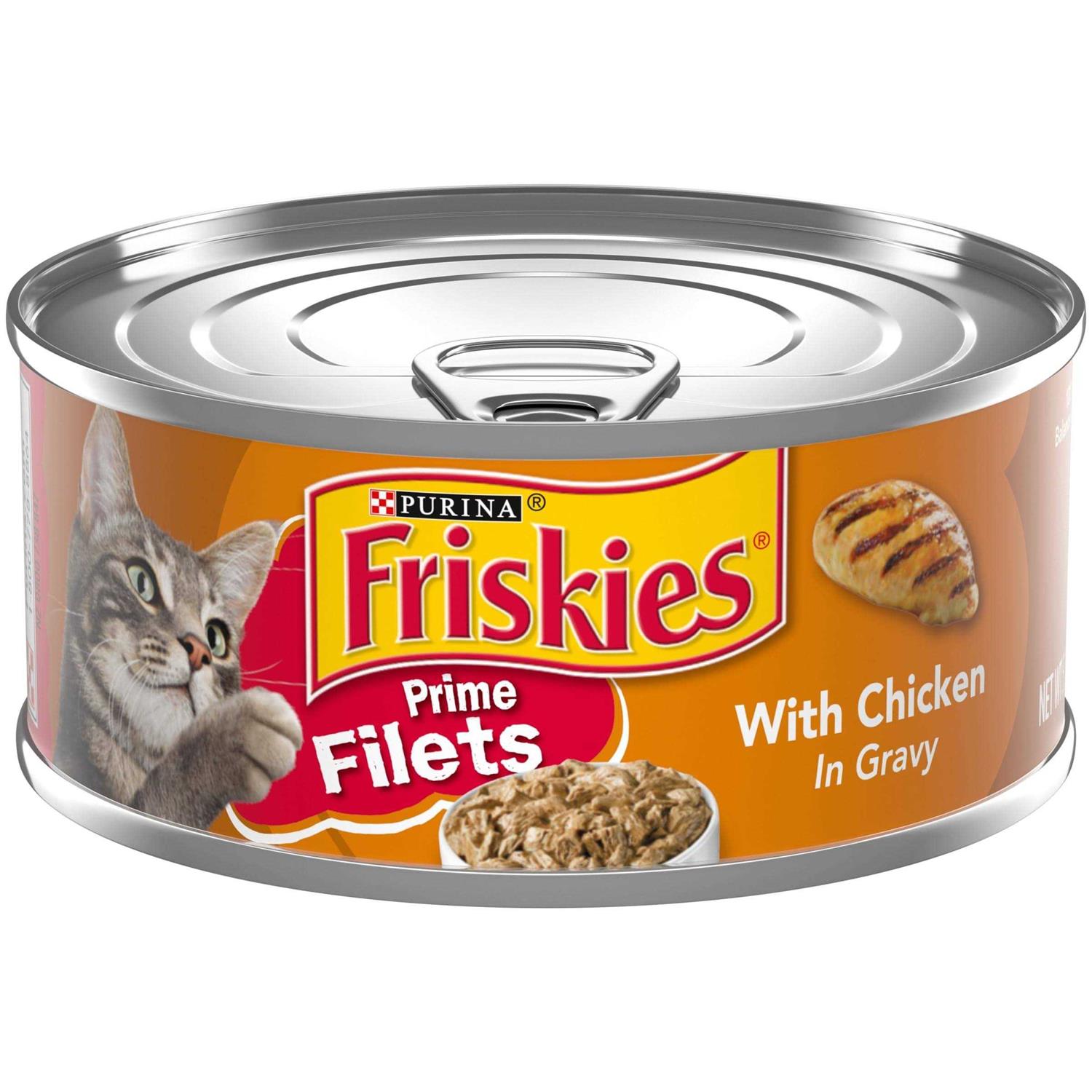 Friskies Prime Filets with Chicken Canned Cat Food, 5.5-oz, 24 ct - Pet Supplies online store