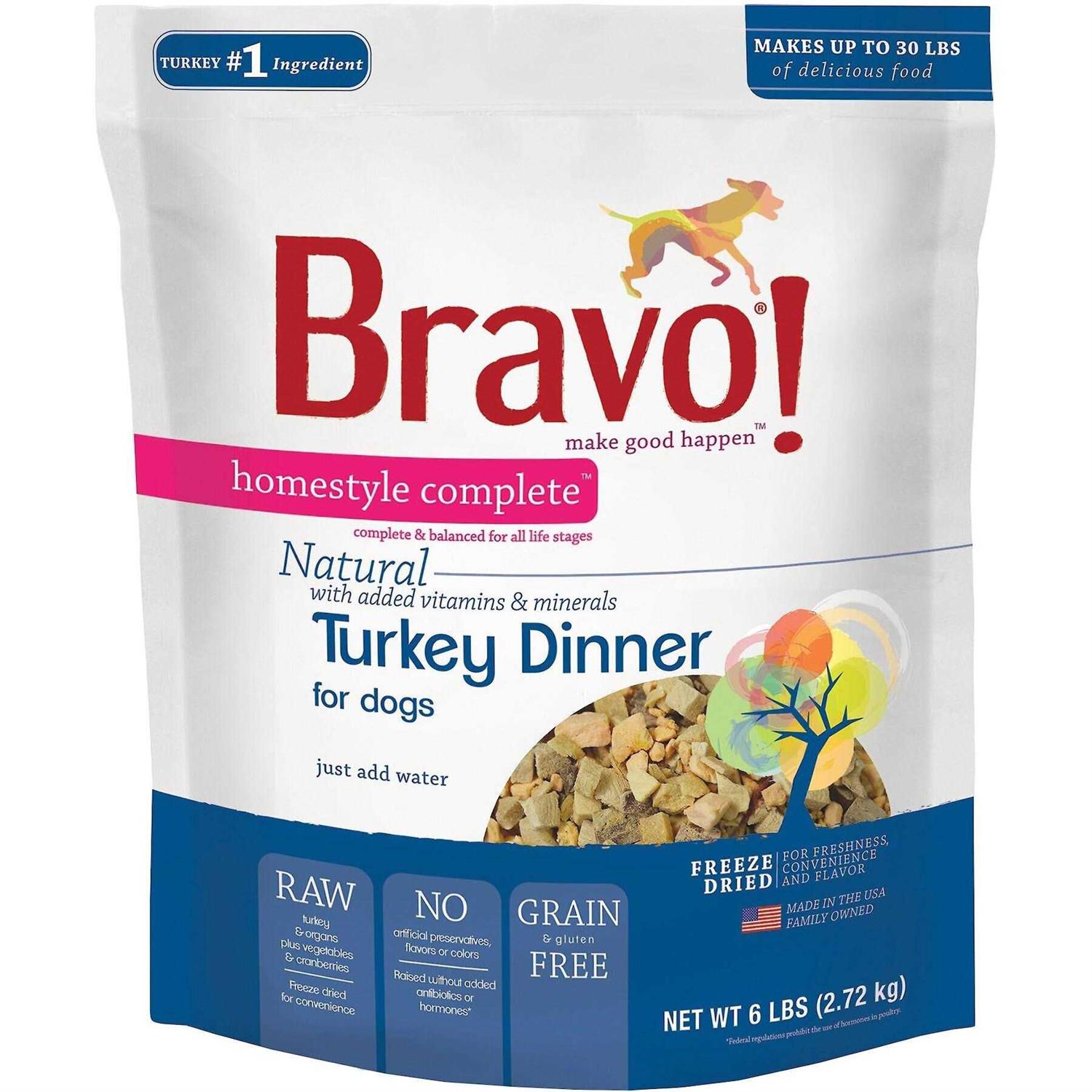 Bravo! Homestyle Complete Turkey Dinner Freeze-Dried Dog Food - Pet Supplies online store