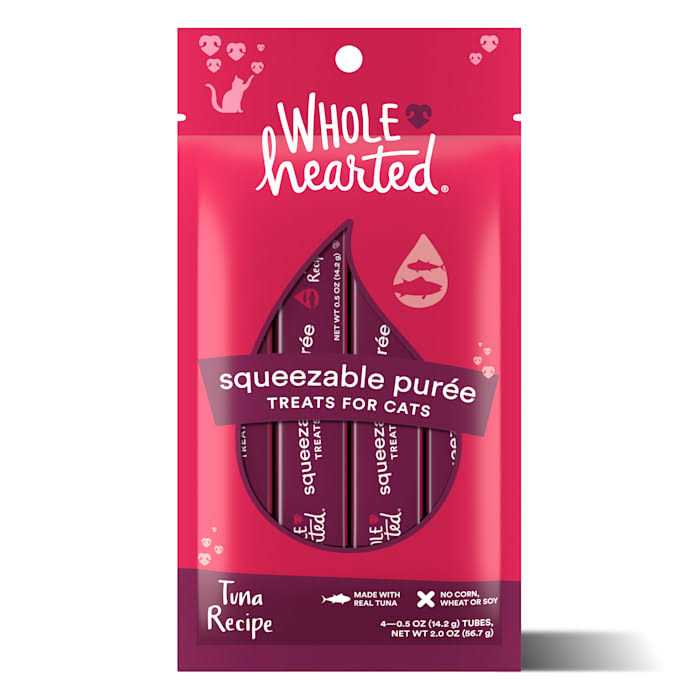 WholeHearted Tuna Recipe Puree Squeezable Cat Treats - Pet Supplies online store