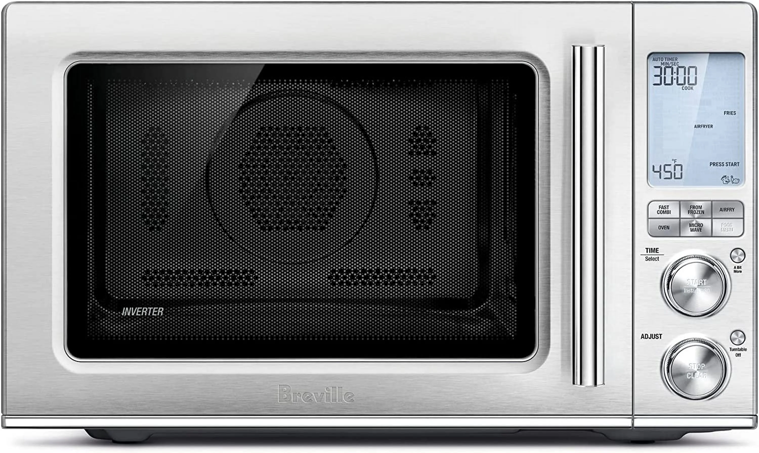 Breville Combi Wave 3-in-1 Microwave, Air Fryer, and Toaster Oven, Brushed Stainless Steel
