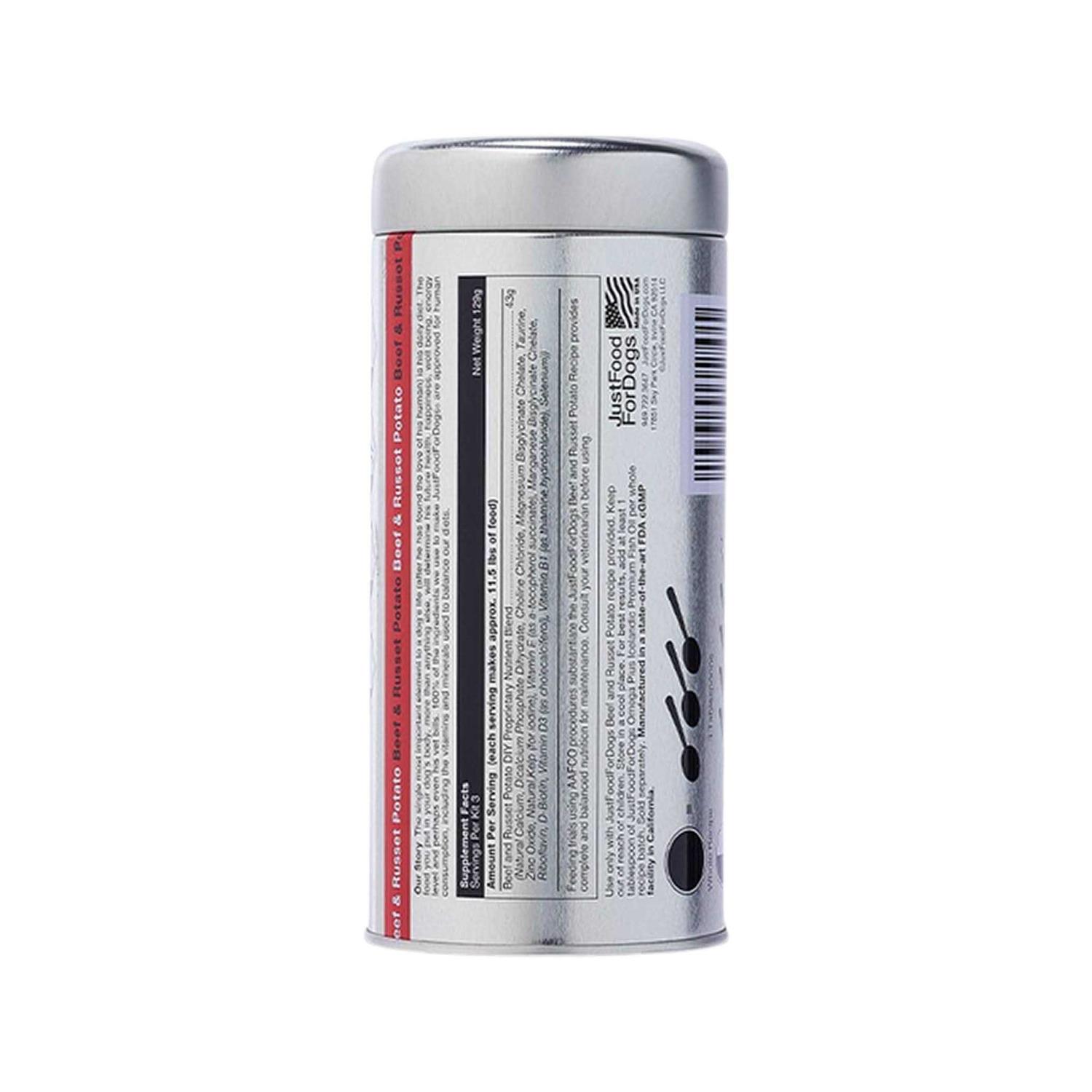 JustFoodForDogs Beef & Russet Potato Do It Yourself Nutrient Blend Dog Food - Pet Supplies online store