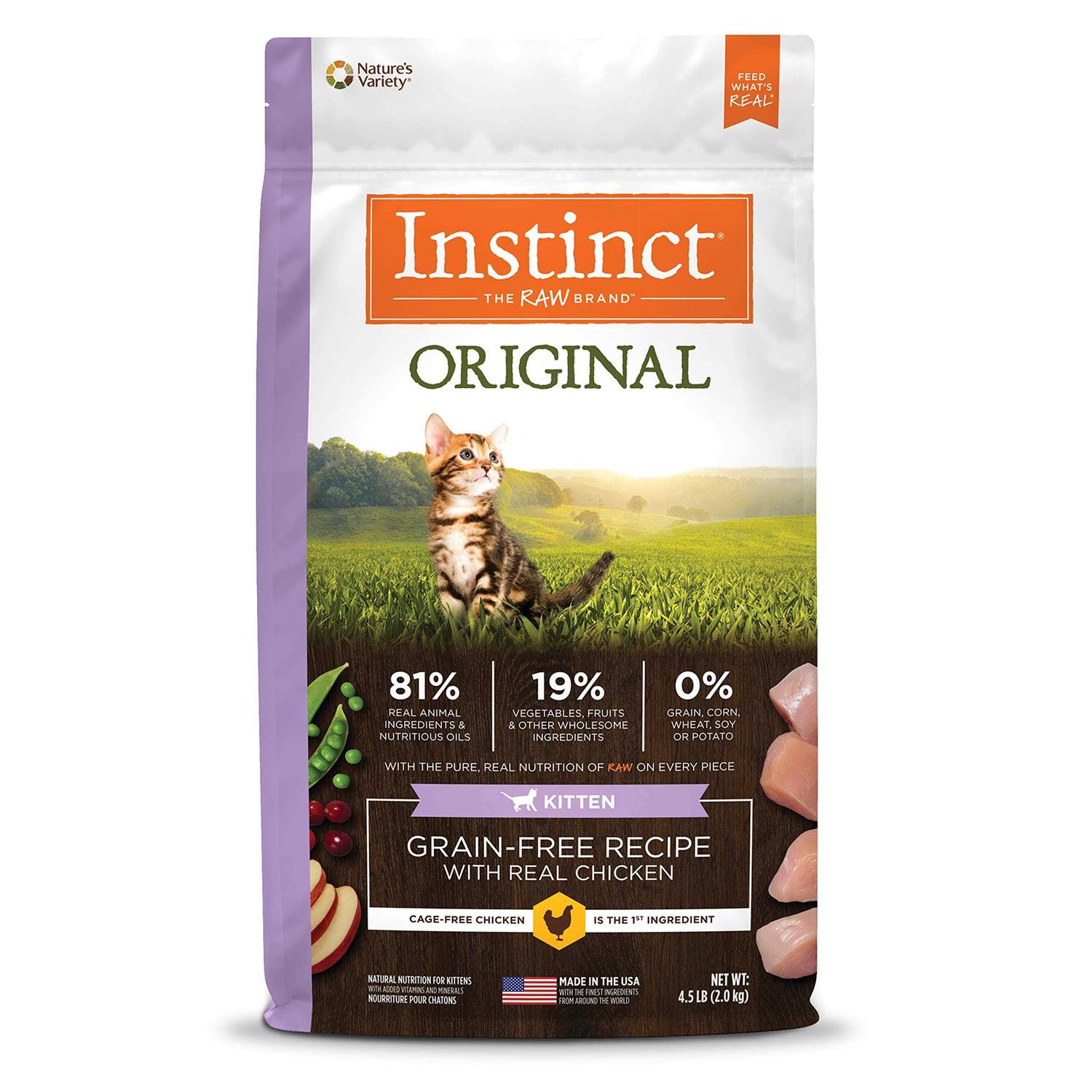 Instinct Original Kitten Grain Free Recipe with Real Chicken Natural Dry Cat Food - Pet Supplies online store