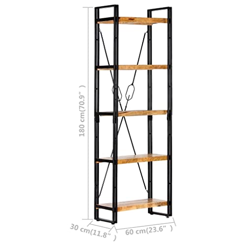5-Tier Bookcase,Display Shelf,Living Room Bookshelf,Office Bookshelf,Bookshelf for Bedroom,for Living Room, Bedroom,Home Office 23.6