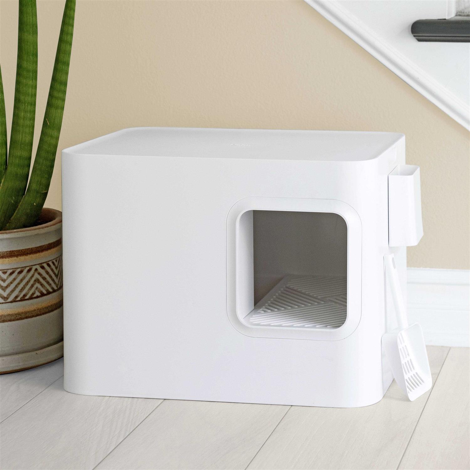 Meowy Studio Loo Cat Litter Box All in One Cover Litter Filter Plate Scoop and Holder - Pet Supplies online store