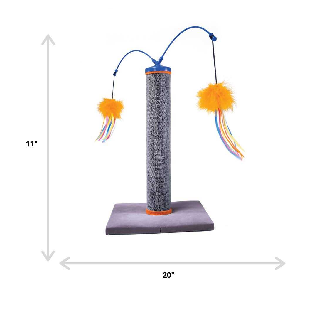 SmartyKat Scratch 'N Spin Carpet Cat Scratching Post with Spinning Wand Toys - Pet Supplies online store