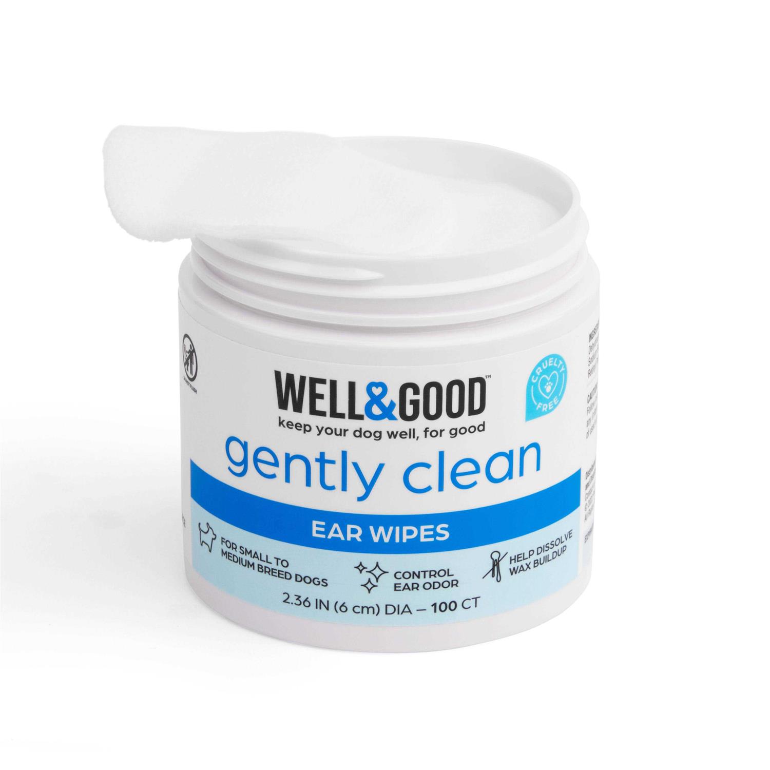 Well & Good Small Dog Ear Wipes - Pet Supplies online store