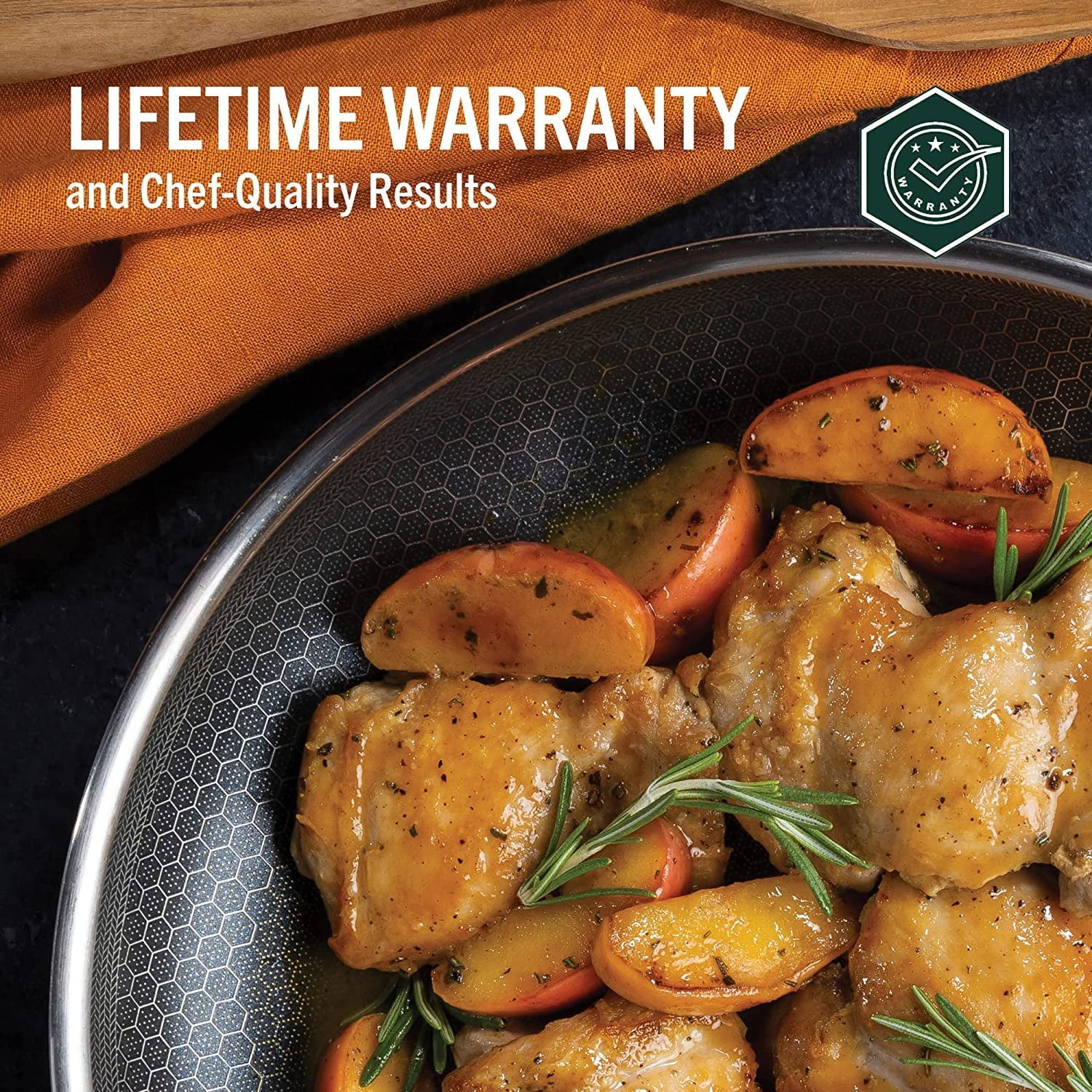 HexClad 6 Piece Hybrid Stainless Steel Cookware Pan Set 8