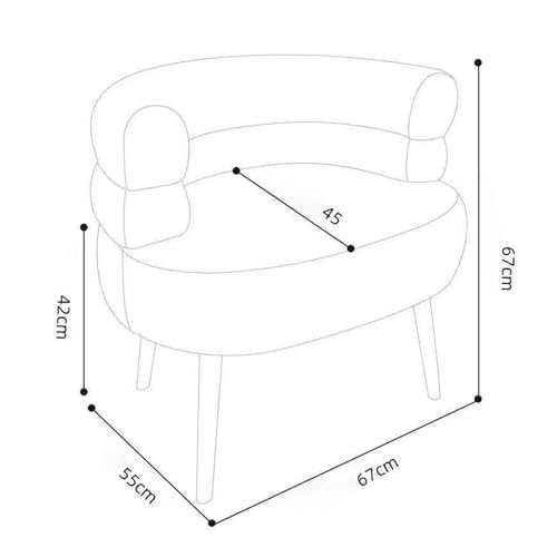 Chairs Lounge Chairs Cosmetic Chairs Single Sofa Chair with Legs Upholstered Reading Chair for Living Rooms, Bedrooms, Offices and Parlours (White)