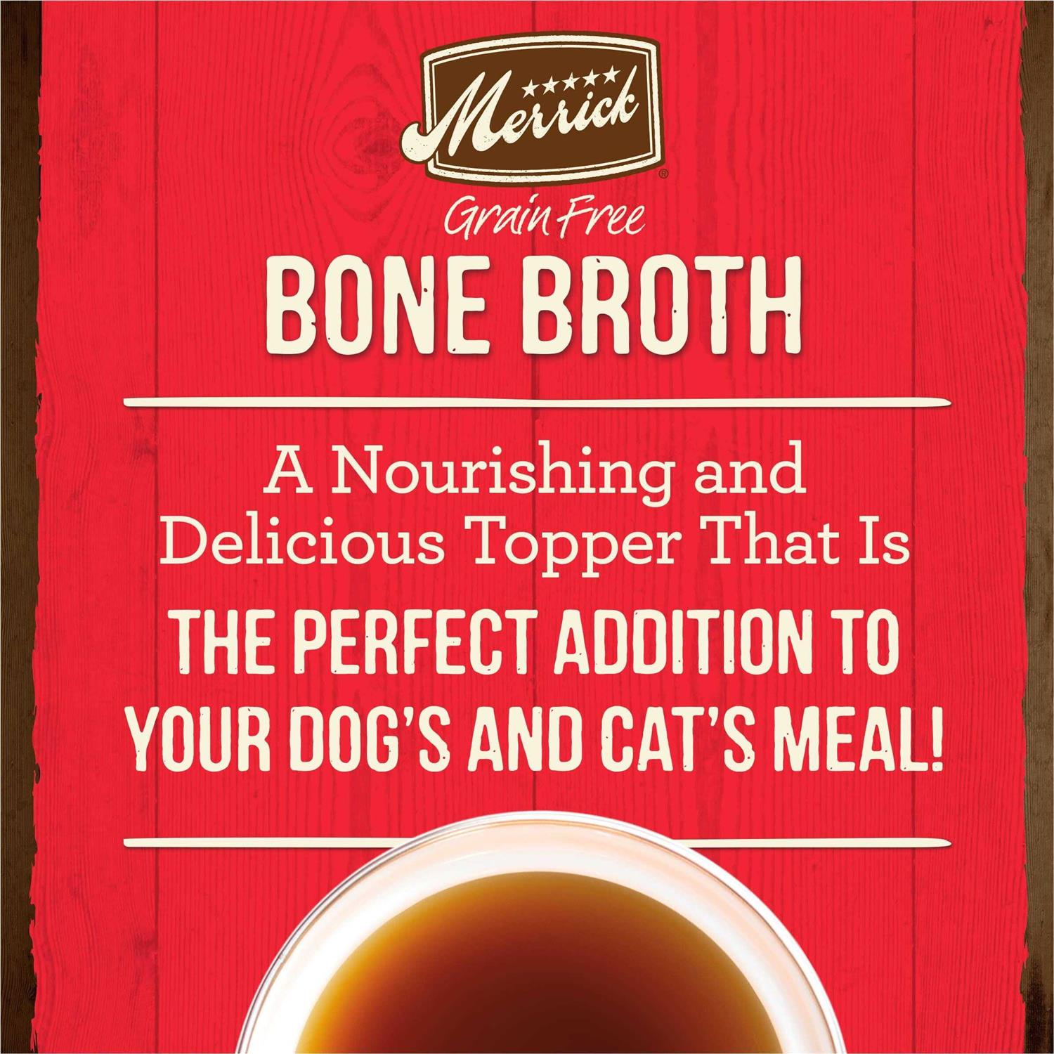 Merrick Grain Free Beef Bone Broth - Pet Supplies online store