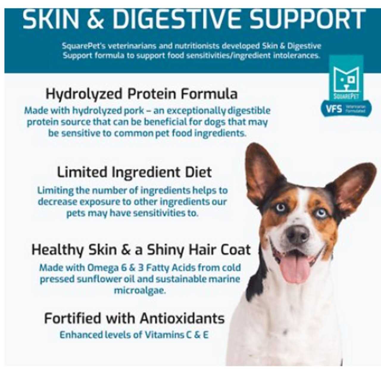 SquarePet VFS Skin & Digestive Support Dry Dog Food - Pet Supplies online store