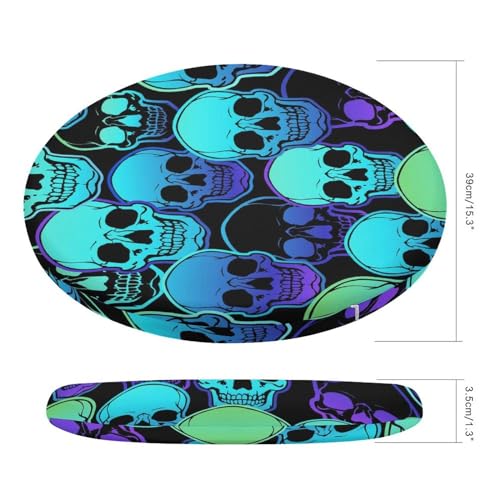 Round Seat Cushions Chair Pad Flexible Seating Cute Alphabet Dinosaur for in-Home Distance Learning, Office, Garden, Car