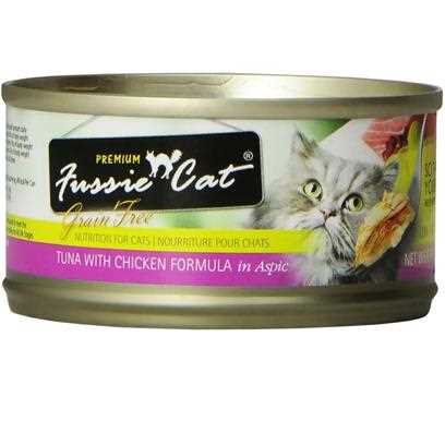 Fussie Cat Premium Tuna with Chicken in Aspic Cat Food, 2.82-oz, 24 ct - Pet Supplies online store
