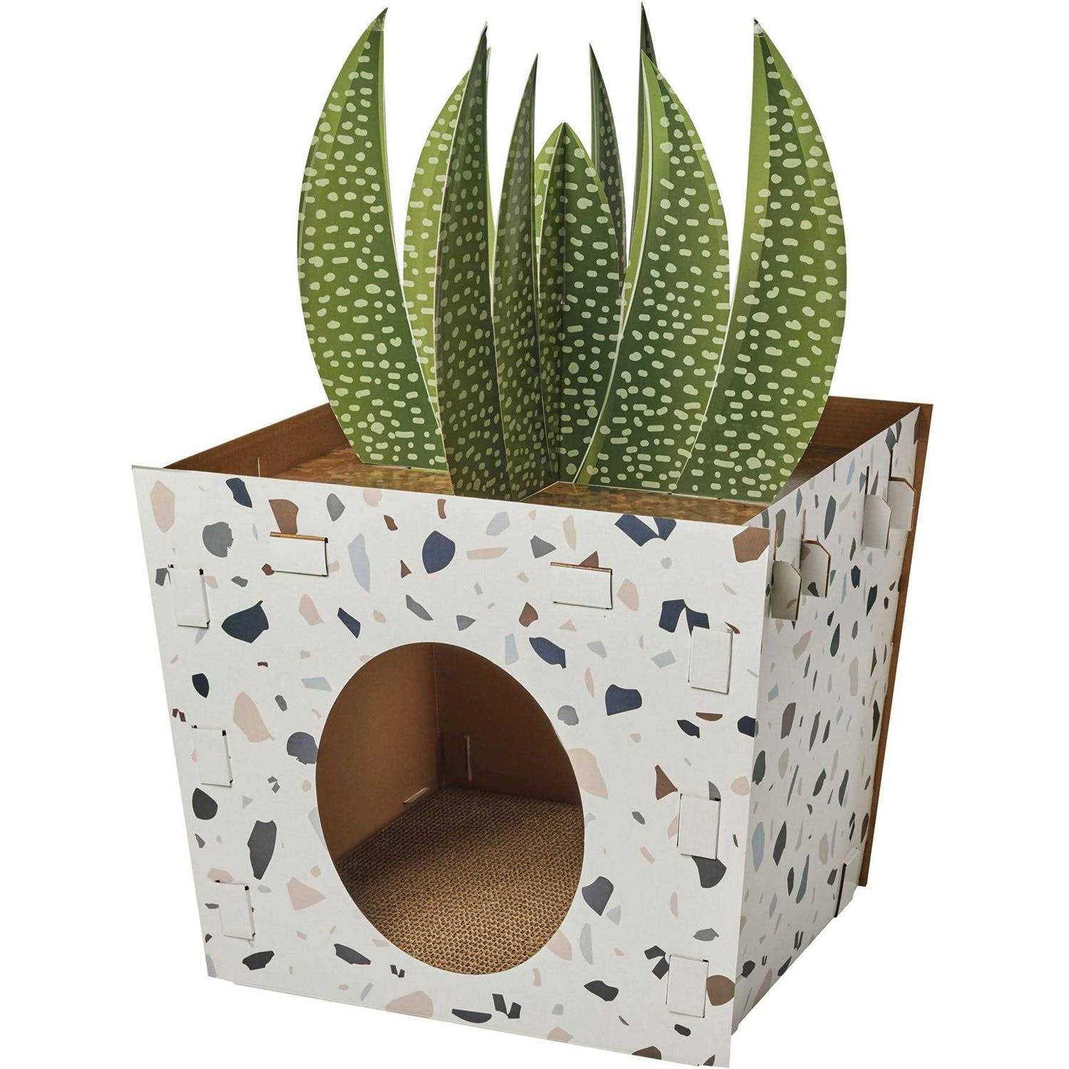 Frisco Potted Succulent Cardboard Cat House - Pet Supplies online store