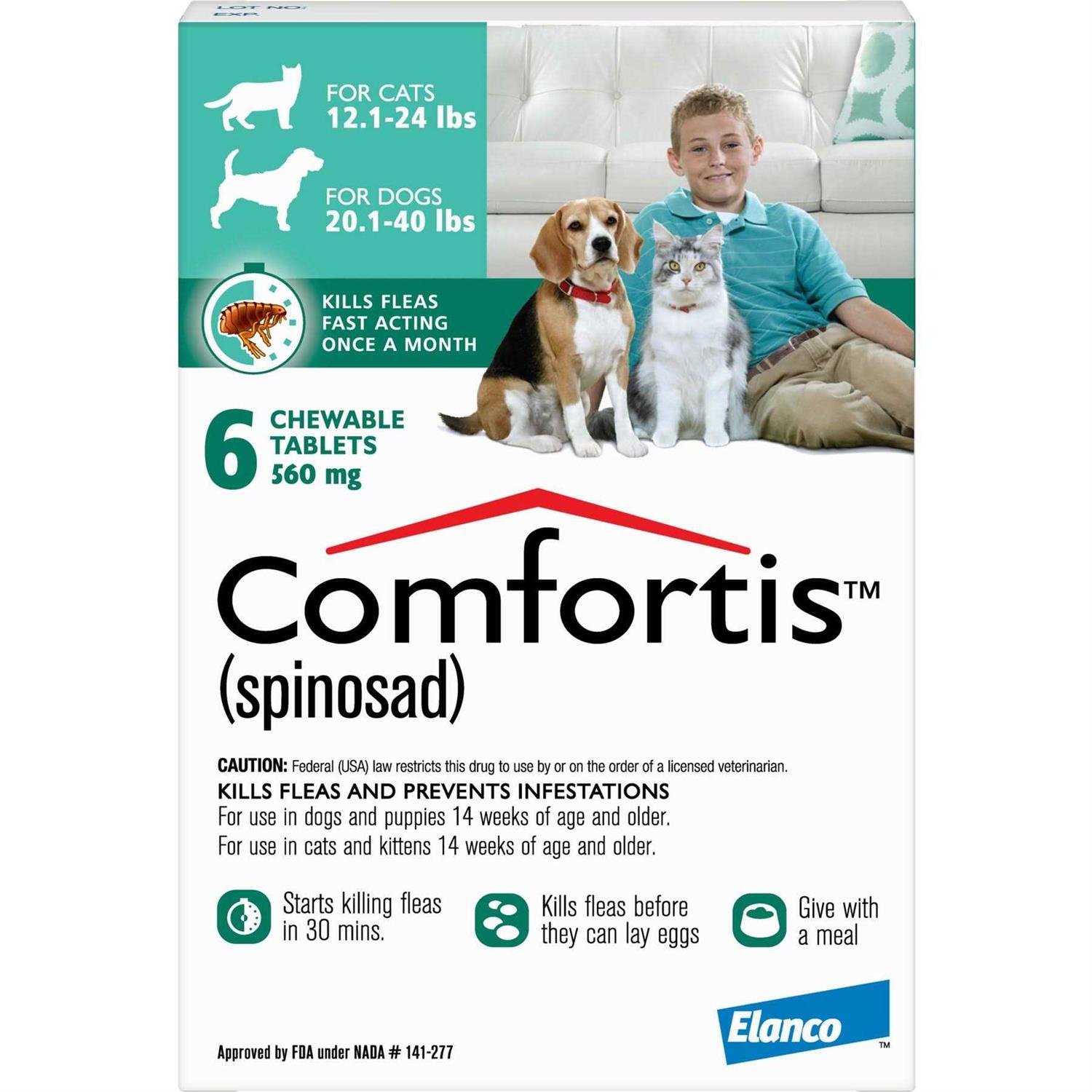 Comfortis Chewable Tablets for Dogs & Cats - Pet Supplies online store