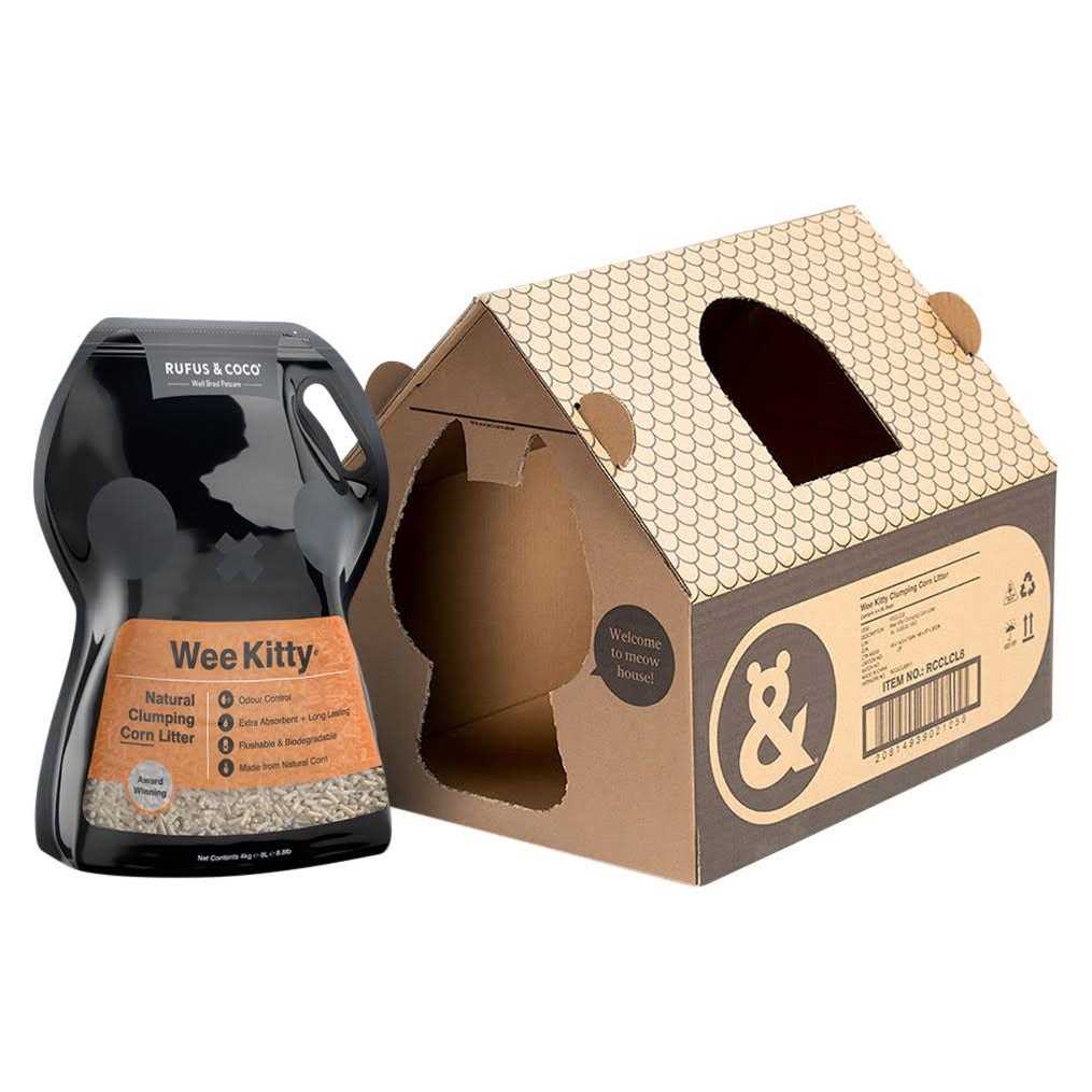 Rufus & Coco Wee Kitty Clumping Corn Cat Litter - Pet Supplies online store