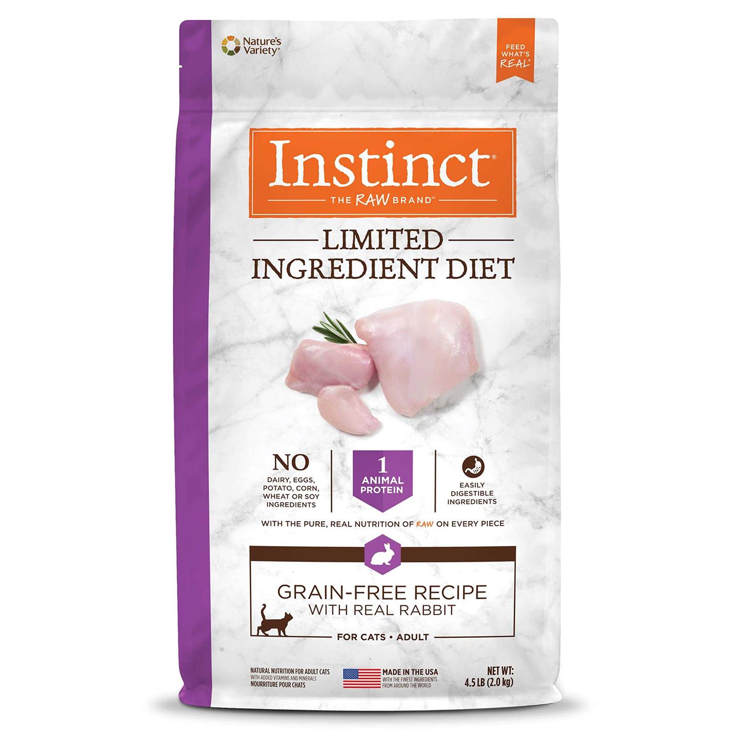 Instinct Limited Ingredient Diet Grain-Free Recipe with Real Rabbit Dry Cat Food - Pet Supplies online store