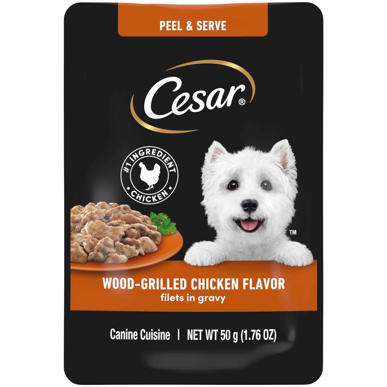 Cesar Filets in Gravy Wet Dog Food Wood-Grilled Chicken Flavor - Pet Supplies online store