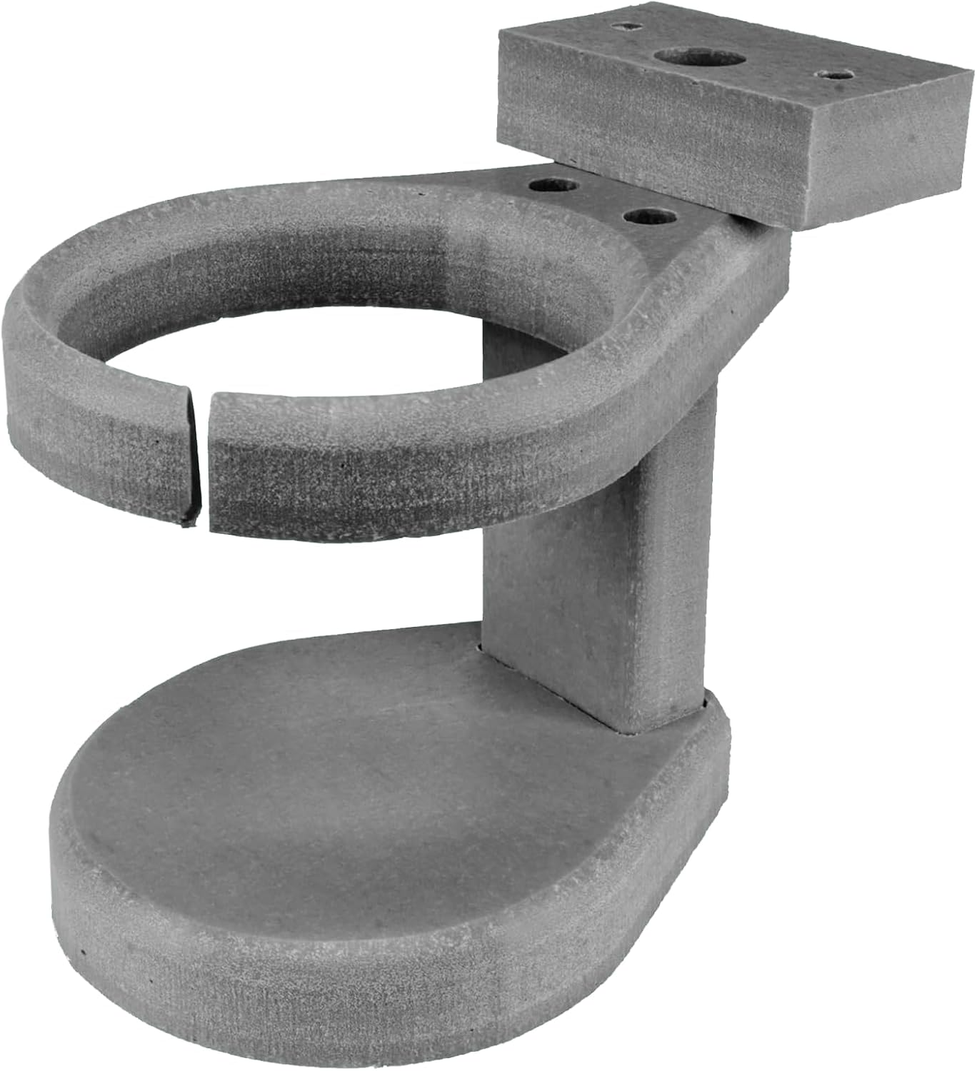 Southern Homewares Adirondack Chair Cup Holder Attachment, Durable Poly Lumber, Adjustable, Ideal for Your Polywood Outdoor Furniture, Light Grey