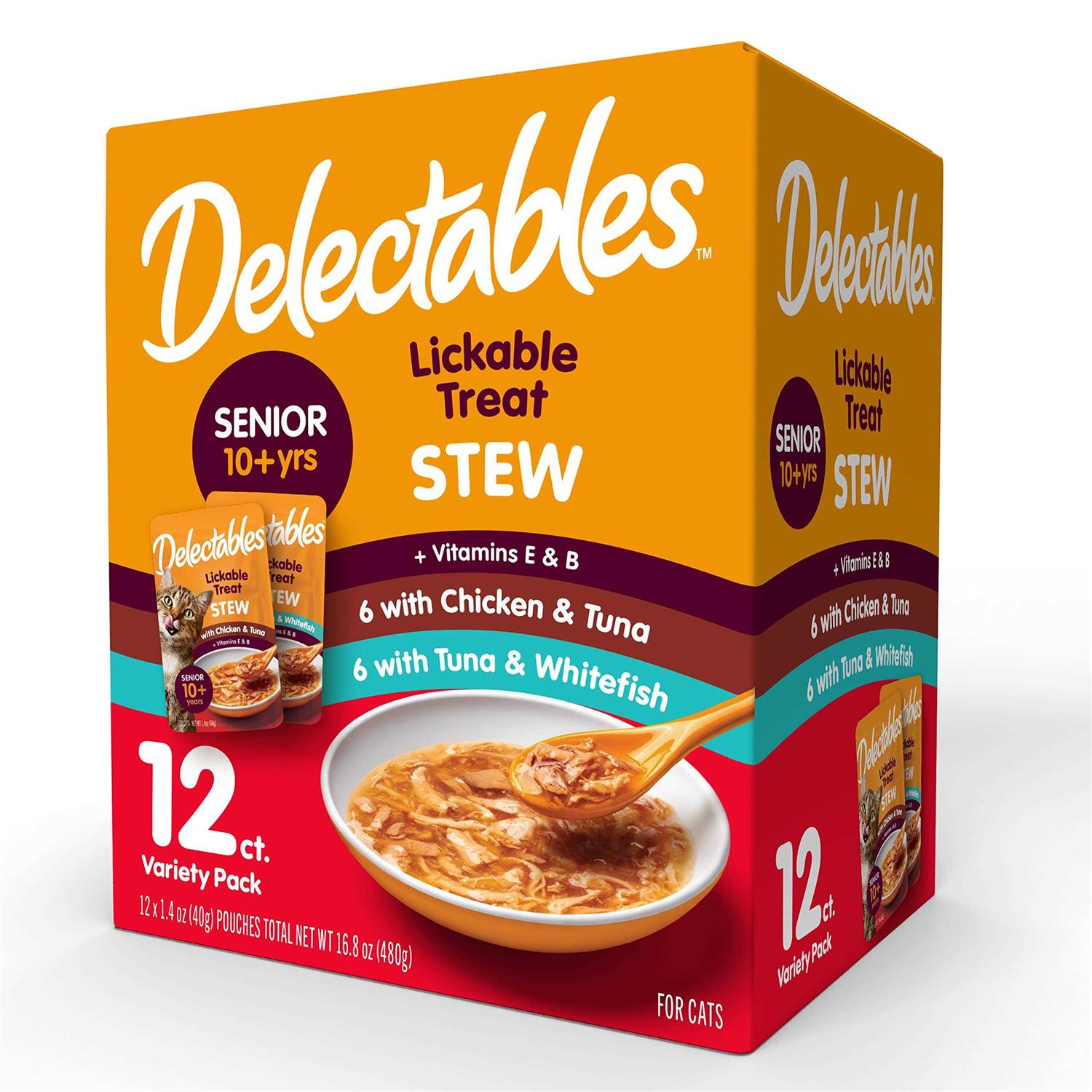 Hartz Delectables Stew Senior Chicken & Tuna Lickable Cat Treats - Pet Supplies online store