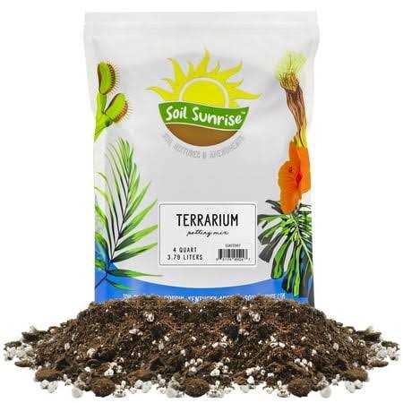 Terrarium Potting Soil Mix w/Blended Filtering Charcoal Custom Made for Terrariums - Pet Supplies online store
