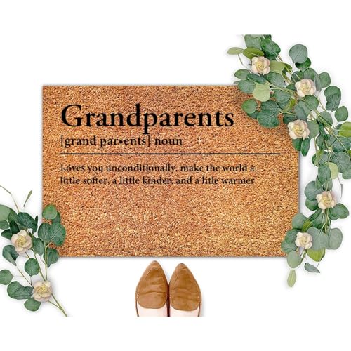 Mother in Law Definition Coir Mat Coir Fiber Doormat Rustic Word Description Durable Coir Non Slip Mat for Front Door High Traffic Areas 16x24 Inch