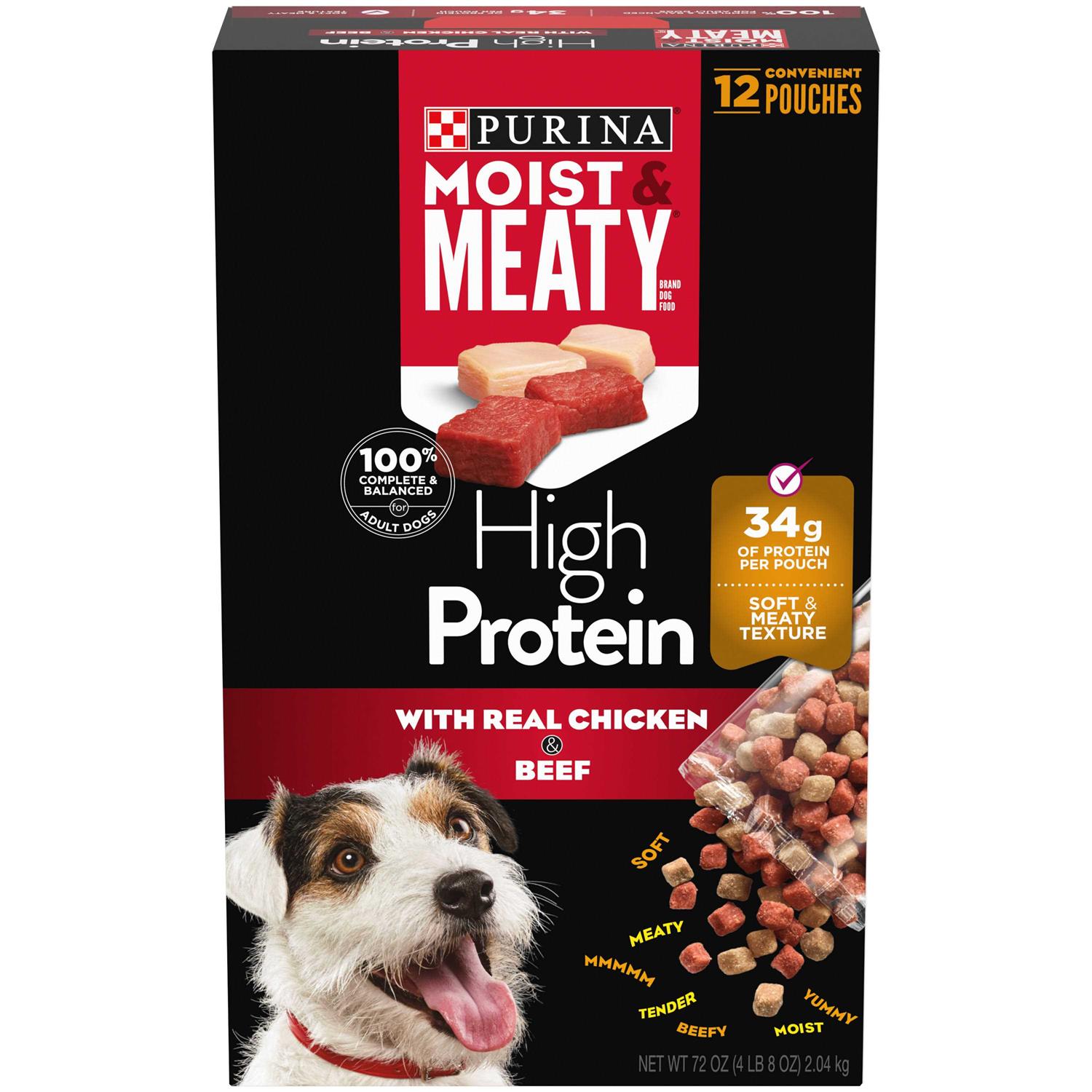 Moist & Meaty High Protein Chicken & Beef Flavor Dry Dog Food - Pet Supplies online store
