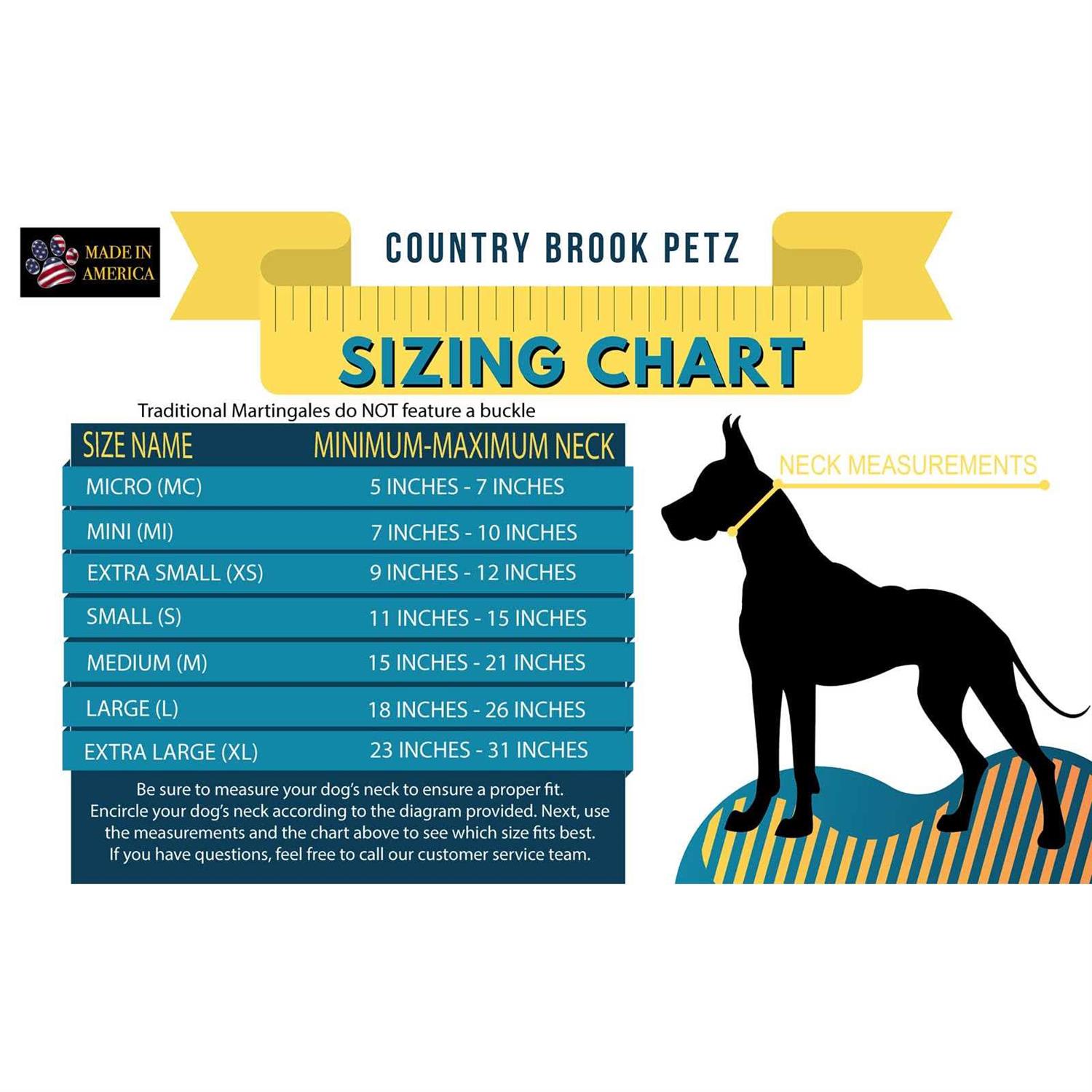 Country Brook Petz Martingale Nylon Dog Collar - Pet Supplies online store