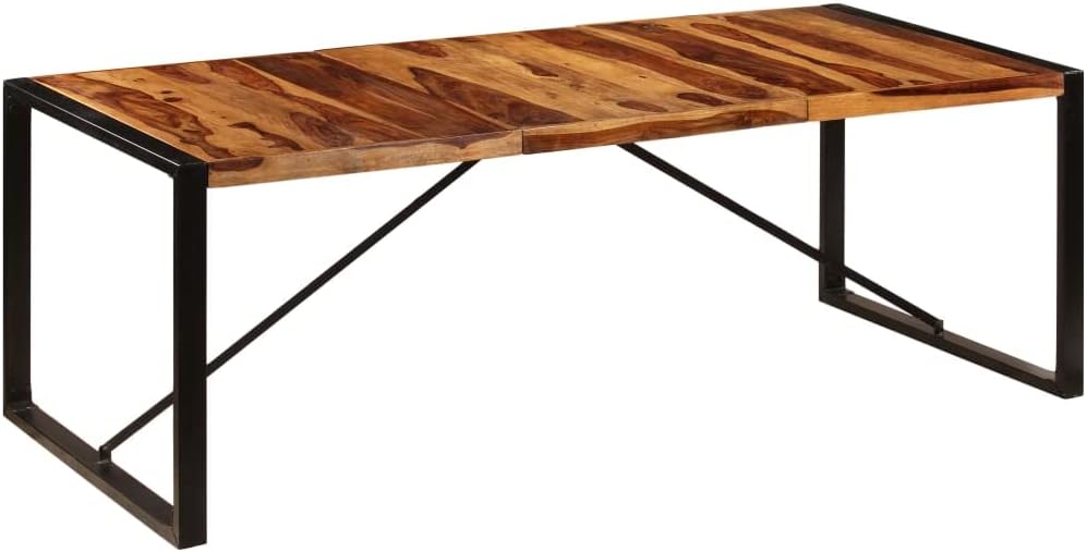 vidaXL Solid Sheesham Wood Dining Table Kitchen Dinner Dining Room Home Office Indoor Furniture Meal Restaurant Table Side End Stand 86.6