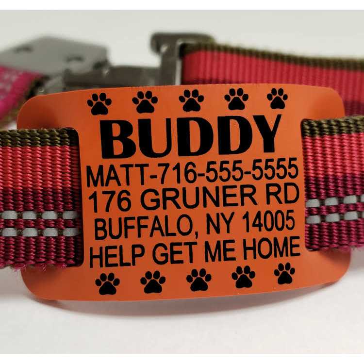 Dog Collar Tag Silent Slide On Pet ID Tags Premium Pet IDs Safe Silicone Rubber - Pet Supplies online store