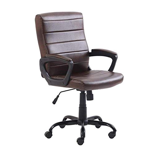 Conference Pu Chair Easy to Clean Chair Computer Desk Chair Staff Chair Office Chair Reception Chair (Black)