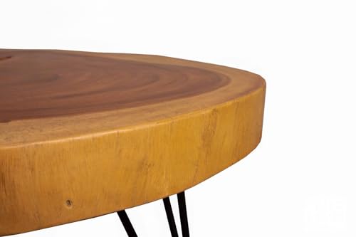 Stafford Round Wooden Live Edge Coffee Table Console Table Patio Table Dining Table Center Table Kitchen Table End Table Side Table Home Office Table Home Décor (18