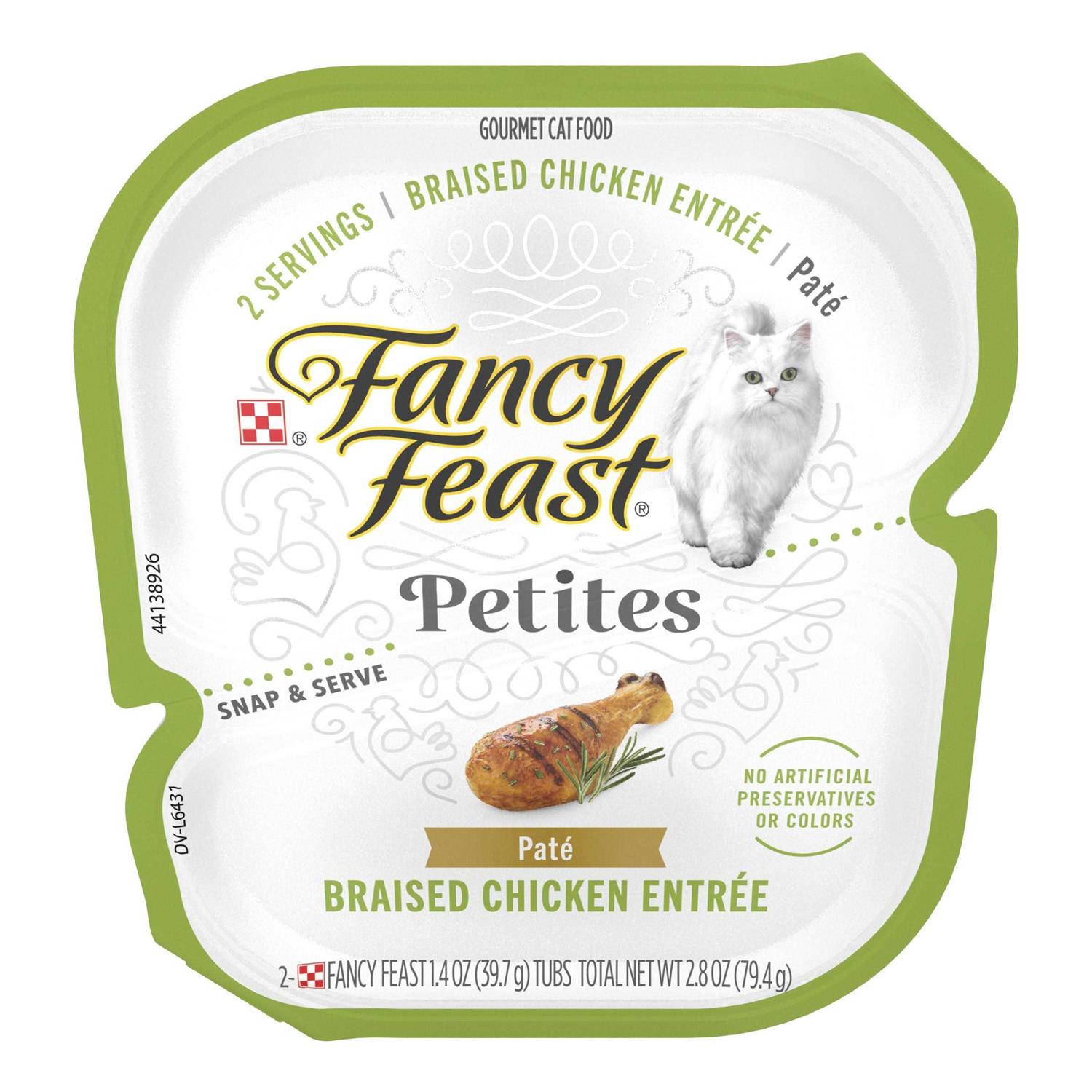 Fancy Feast Petites Pate Braised Chicken Entree Wet Cat Food - Pet Supplies online store