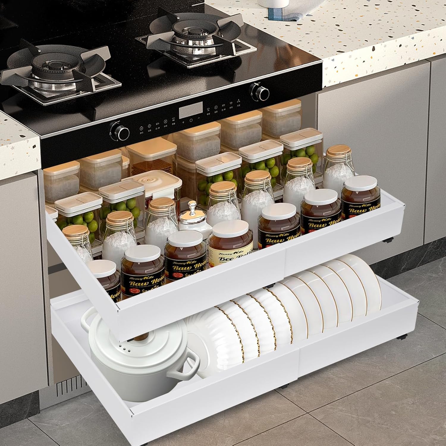 Pull out Cabinet Organizer, Expandable(12.6