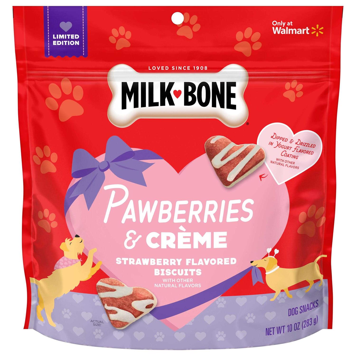 Milk-bone Pawberries & Crme Strawberry Flavored Dog Biscuits - Pet Supplies online store