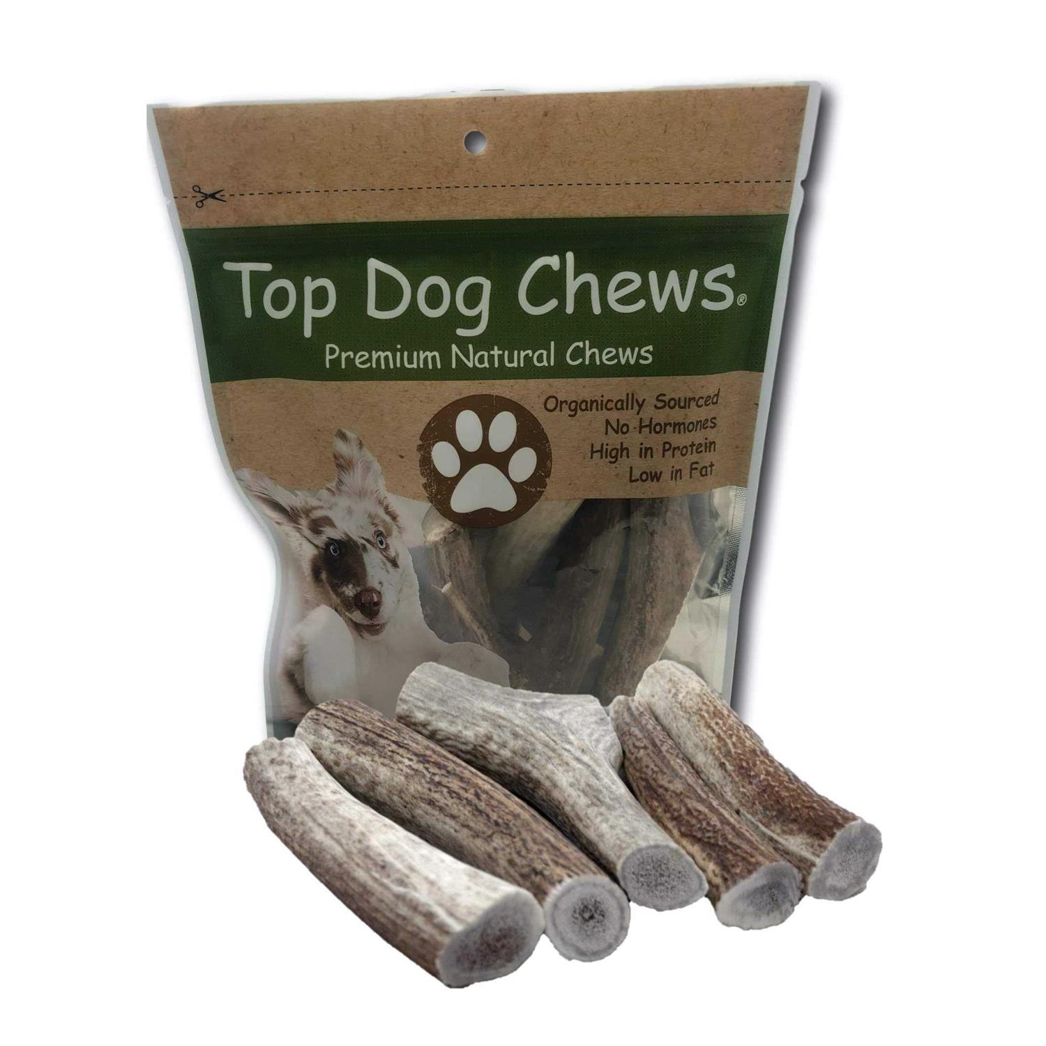 Top Dog Chews Premium Large Thick Elk Antler 5 Pack Dog Chew Treat - Pet Supplies online store