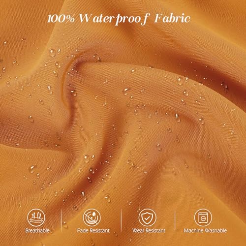 Waterproof Outdoor Pillow Covers 20 x 20 inch, 4 Pack Piping Edge Throw Pillow Case Double-sided Colors, Decorative Cushion Covers for Garden Patio Indoor Sofa Couch Balcony, Blue