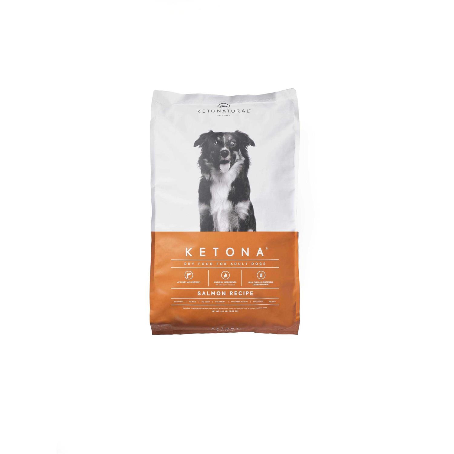 Ketona Salmon Recipe Adult Dry Dog Food Natural Low Carb High Protein - Pet Supplies online store