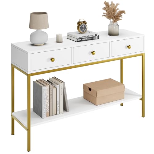 GAOMON Console Table with 3 Drawers, Long 54.4