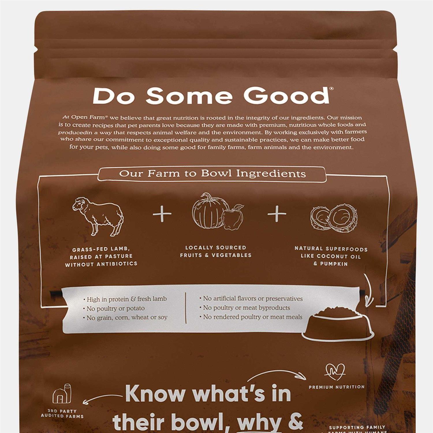 Open Farm Grain Free Pasture Raised Lamb Recipe Dry Cat Food - Pet Supplies online store